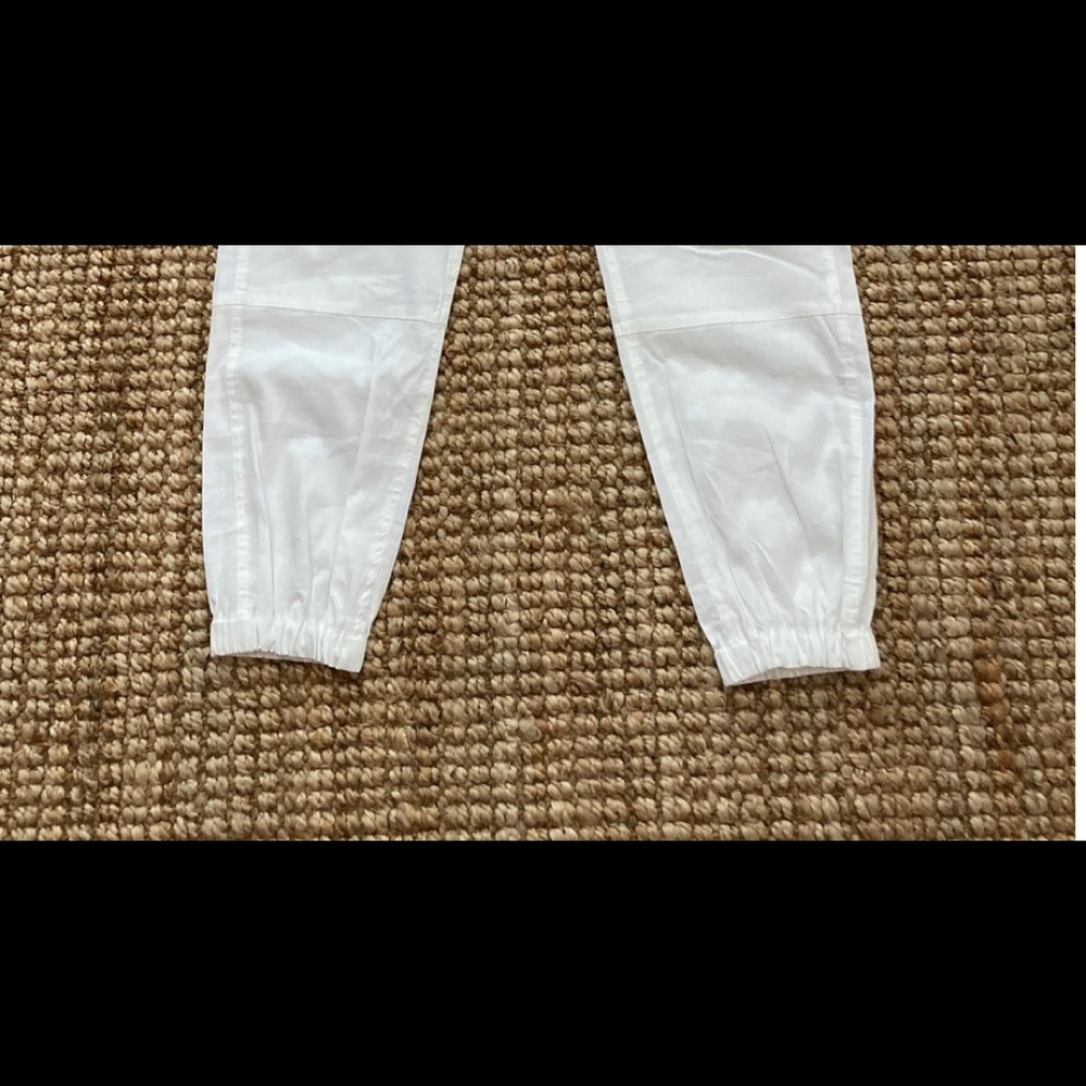 Theory white linen dress pants